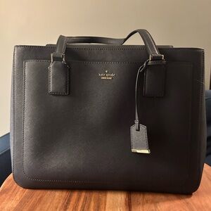 Kate Spade Navy Blue Structured Tote